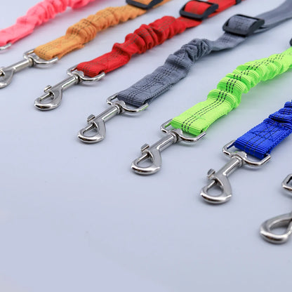 Dog Seat Belt Adjustable Pet Car leash Harness Safety Leads for Vehicle  Elastic Car Safety Belt