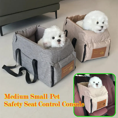 42X22X23cm Portable Pet Cat Seat Elevated Car Seat For Dog Armrest for Small Dog Cat Waterproof Dog Carrier Safety Travel Bag