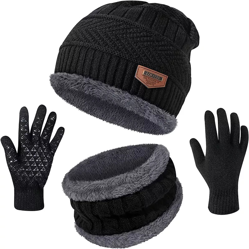 Winter Men Women Thick Beanie Hat