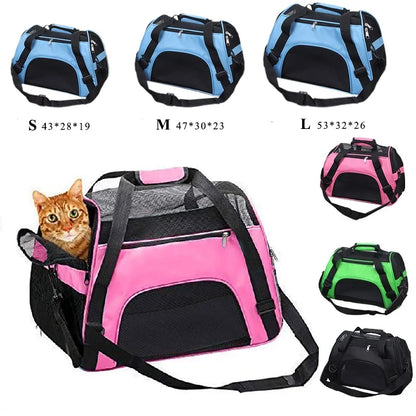 Cat Bags Portable Dog Carrier Bag Mesh Breathable Carrier Bags for Small Dogs Foldable Cats Handbag Travel Pet Bag Transport Bag