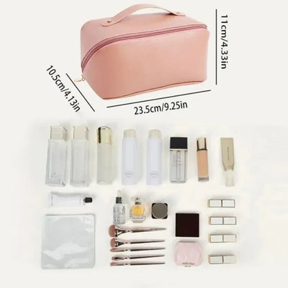 Portable Pouch Open Flat Travel Makeup Bag