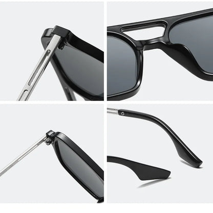 Retro Double Bridges Pilot Sunglasses